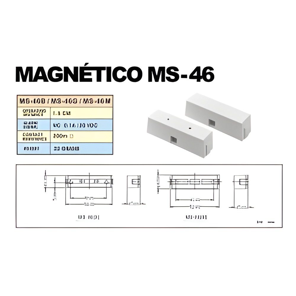 Sensor Magnético Cableado Exterior Blanco