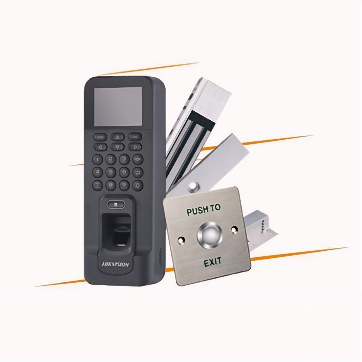 Kit De Control De Acceso Con Lector De Huellas Y Cerradura Magnética
