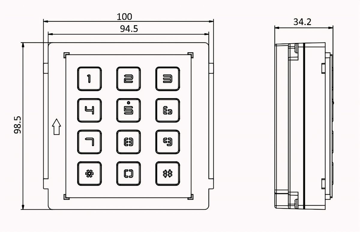 Módulo De Teclado Para Frente De Calle Modular