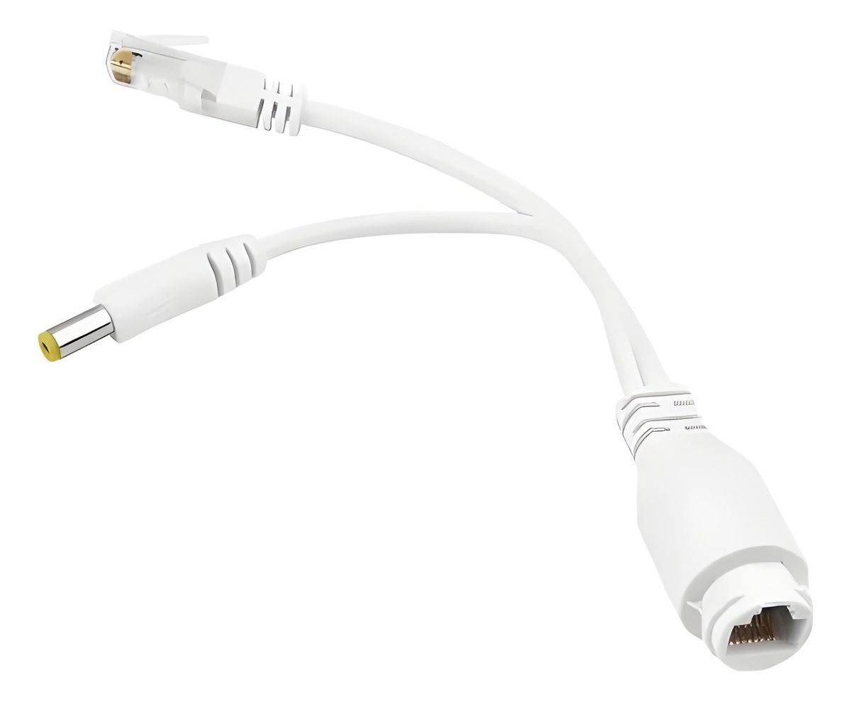 Conversor PoE Pasivo 48V A 12V RJ45 100Mbps Con Plug 12V Exterior IP66