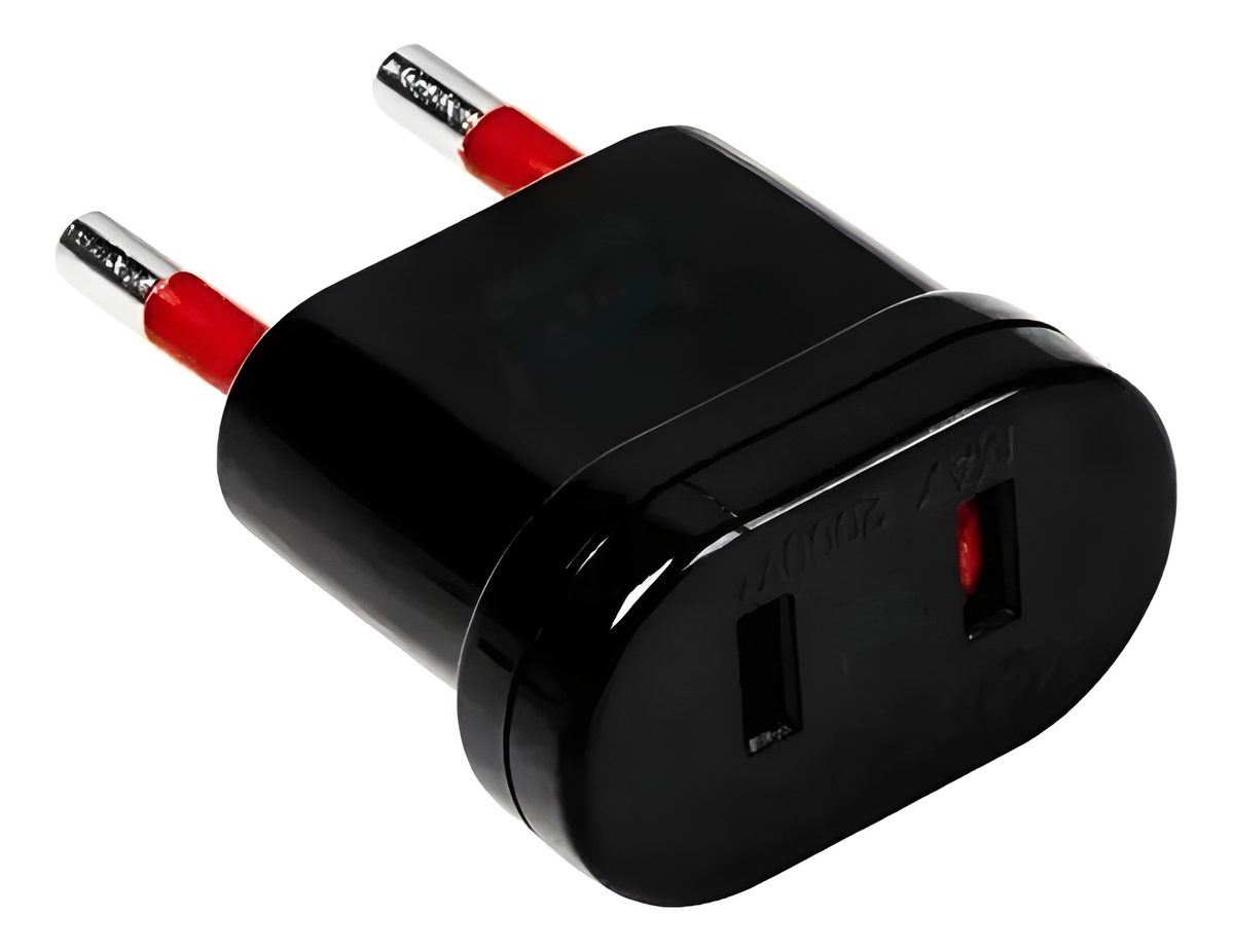 Adaptador Ficha Americana A 2 En Línea
