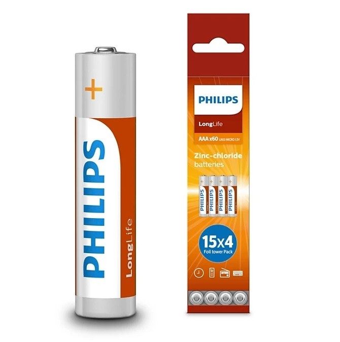 Pack 60 Pilas Aaa Cloruro De Zinc 1.5V