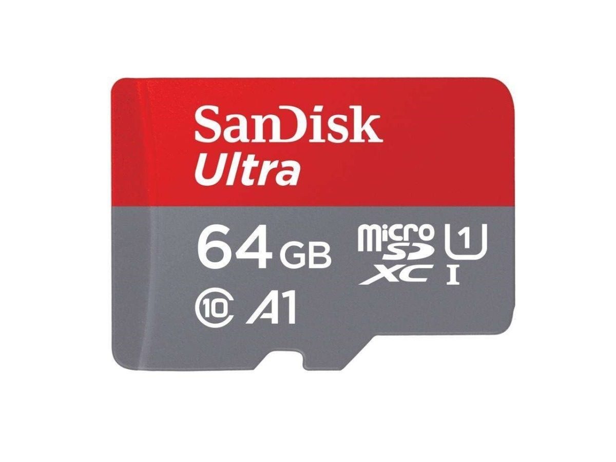 Tarjeta De Memoria microSD 64GB Con Adaptador SD Lectura 100MB/s