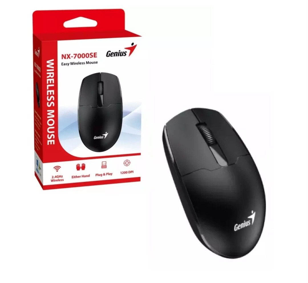 Mouse Inalámbrico 2.4GHZ 1200 Dpi 3 Botones Negro