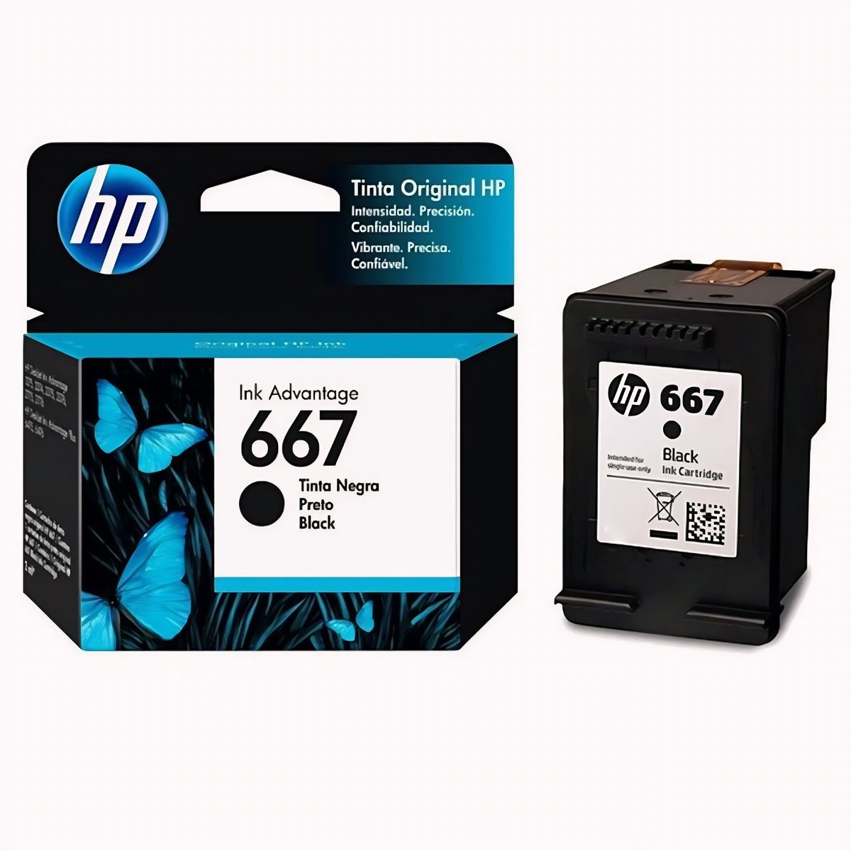 Cartucho De Tinta Hp 667 Negro