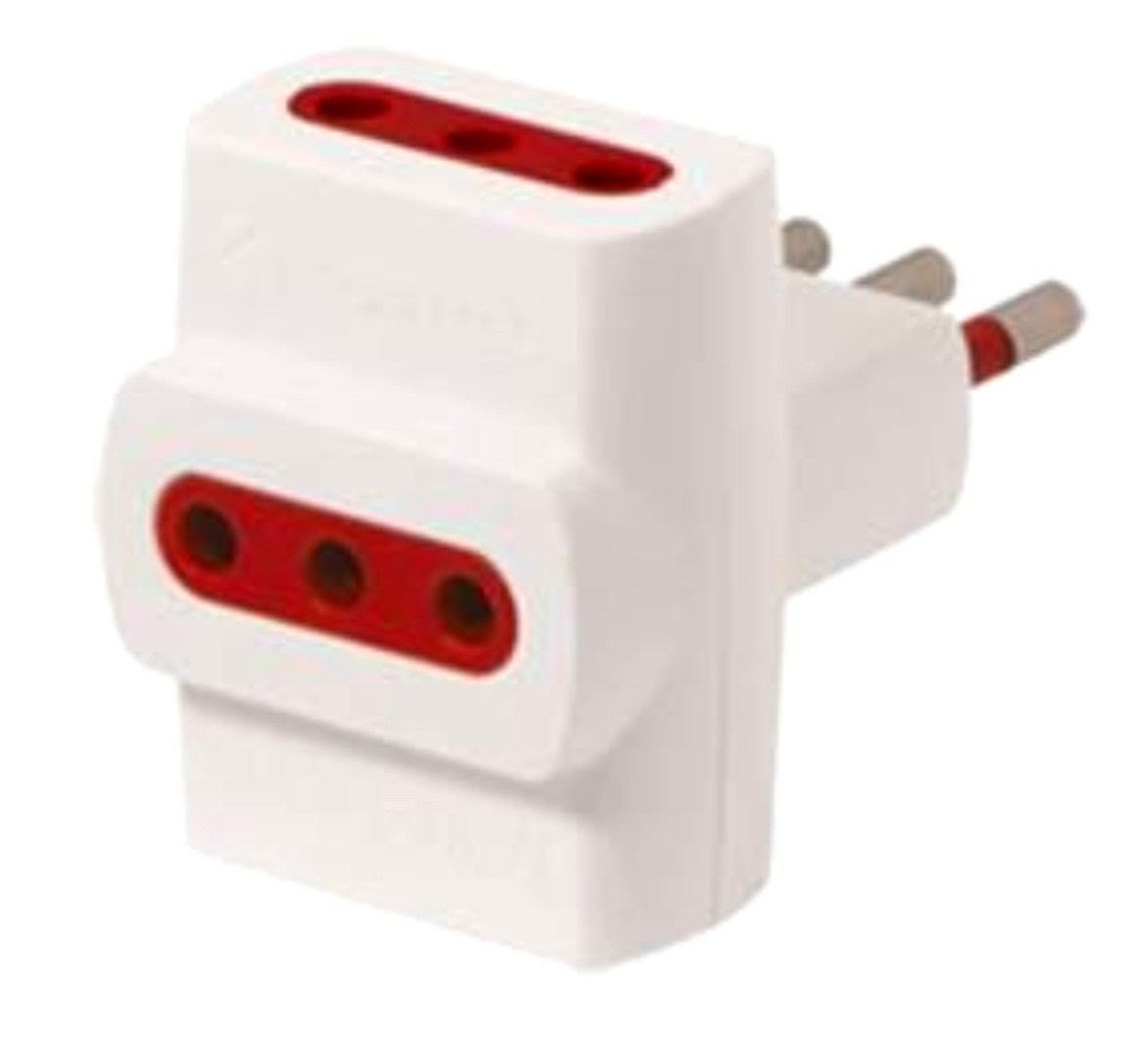 Adaptador 3x3 En Línea A Ficha 3 En Línea Blanco