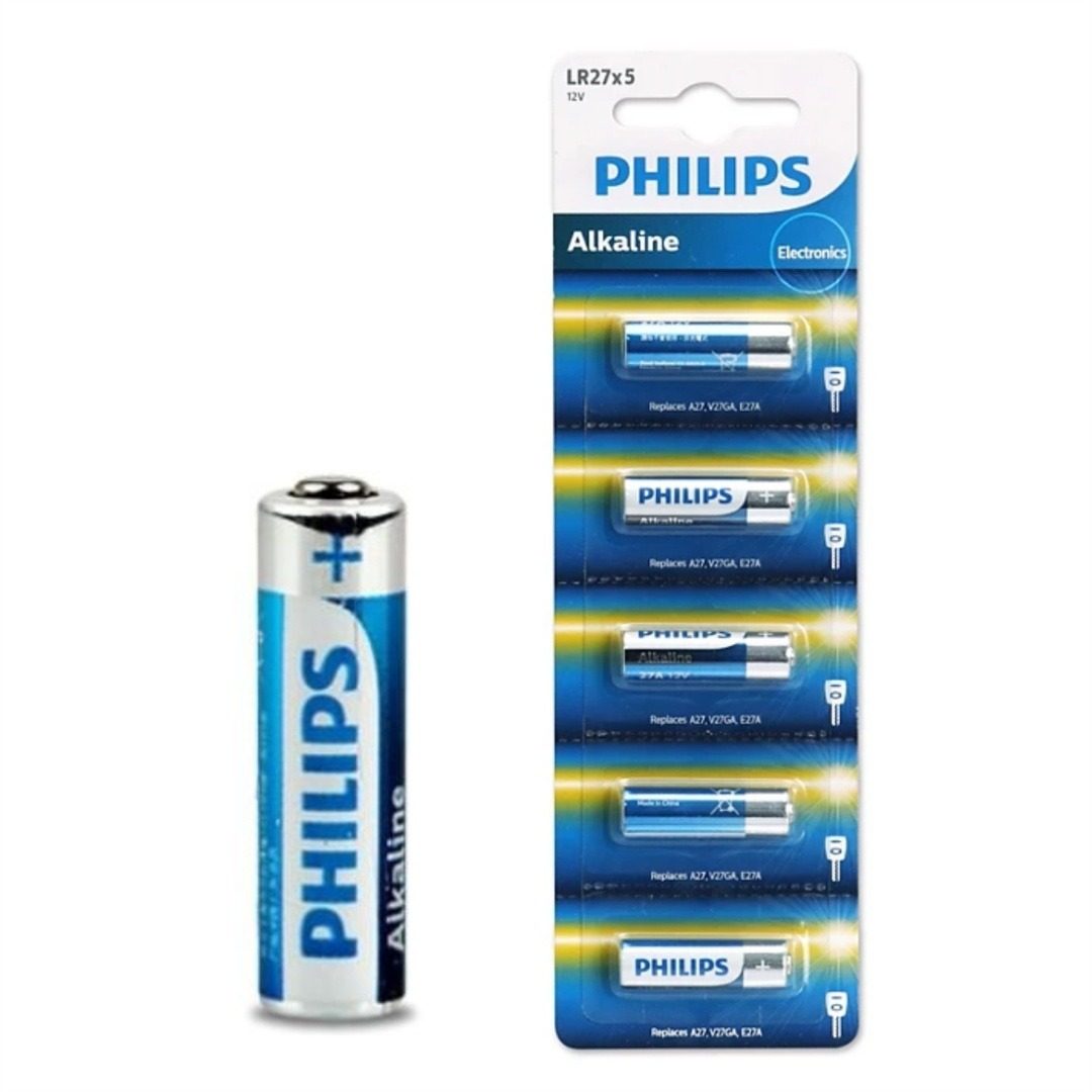 Pila Botón Alcalina Lr27 12V Pack X5