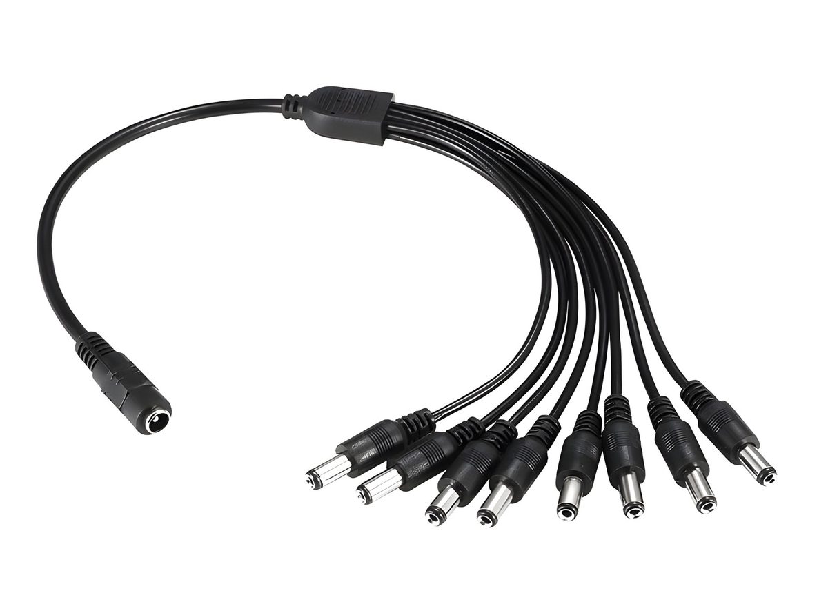 Cable Splitter De Poder 1 A 8 Salidas 5.5 X 2.1 mm Para CCTV