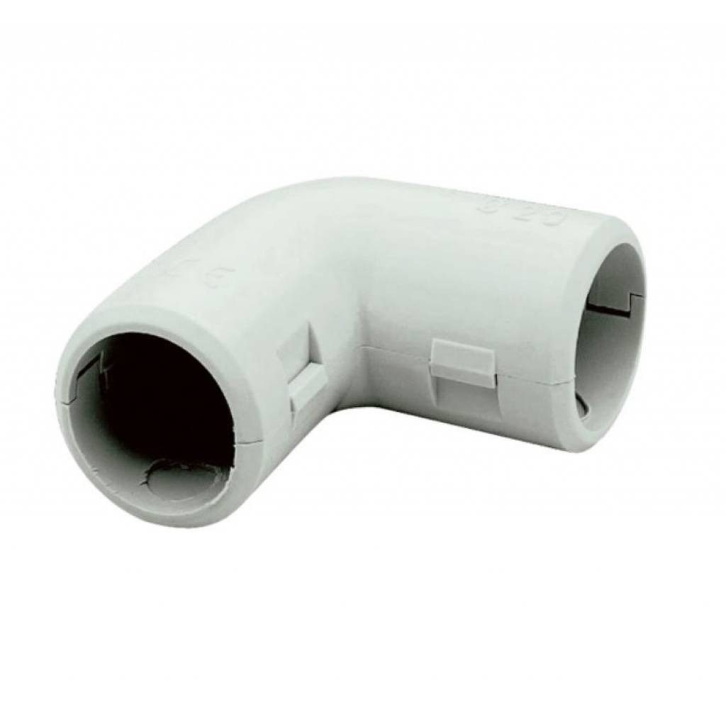 Codo Inspeccionable Ip40 25mm Gris Claro 90°