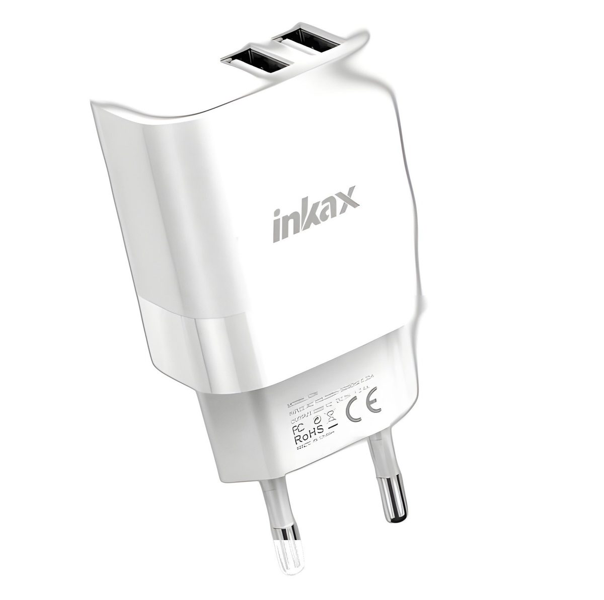 Cargador De Pared 2 Puertos USB-A 2.1A Blanco