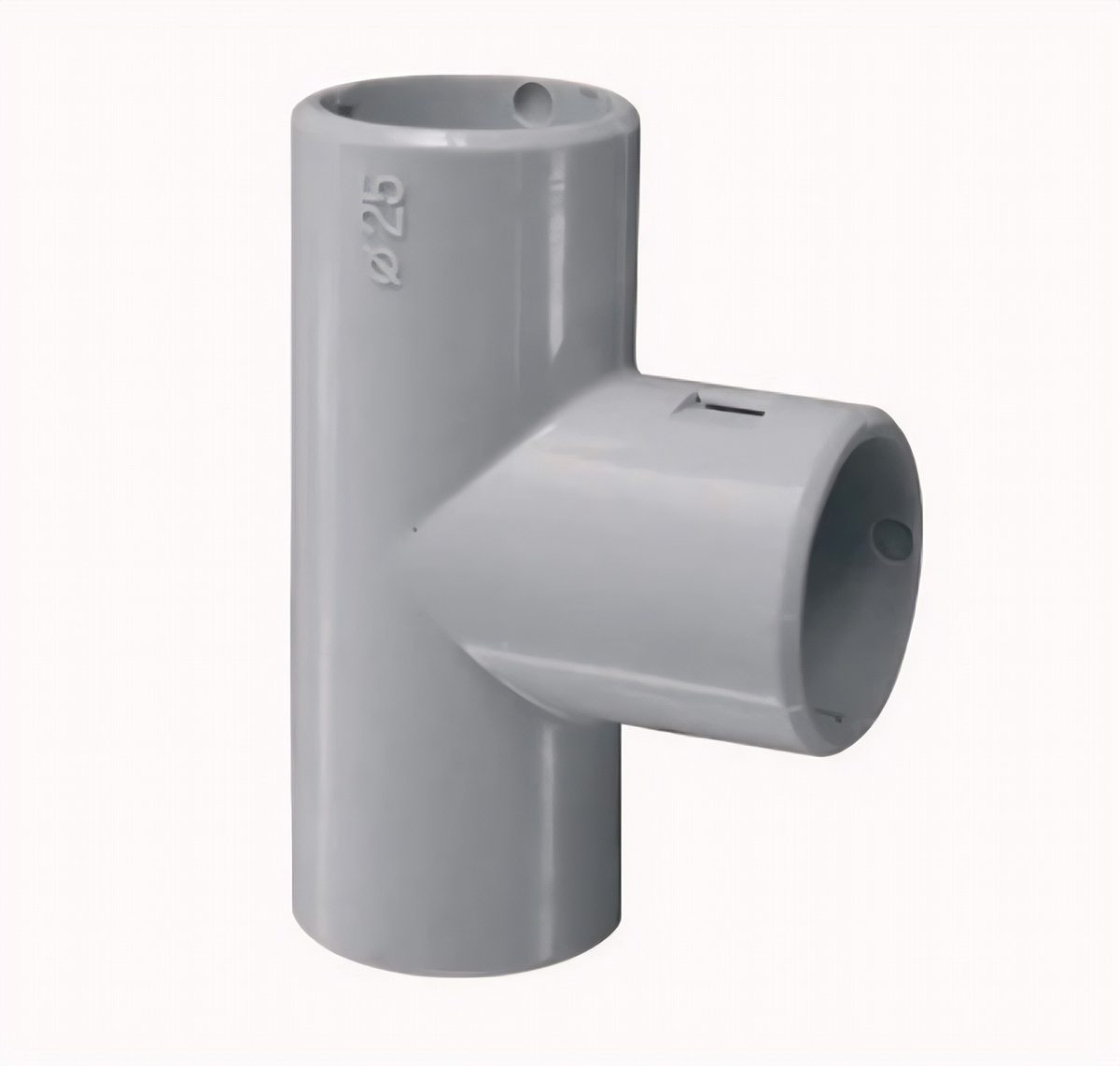 Conector T Inspeccionable Ip40 25mm Gris Claro