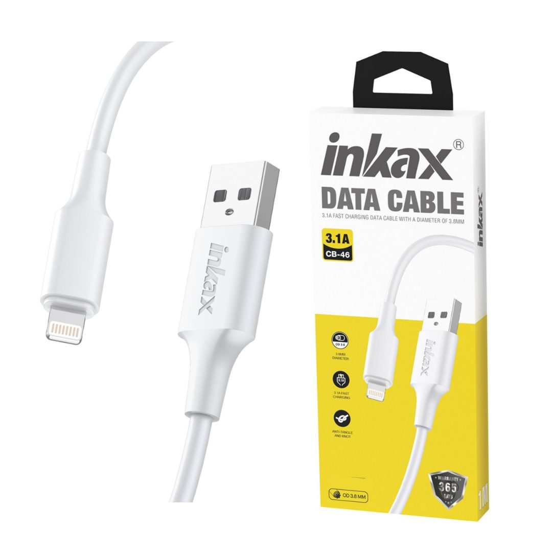 Cable USB-A Lightning 3.1A 2M Blanco