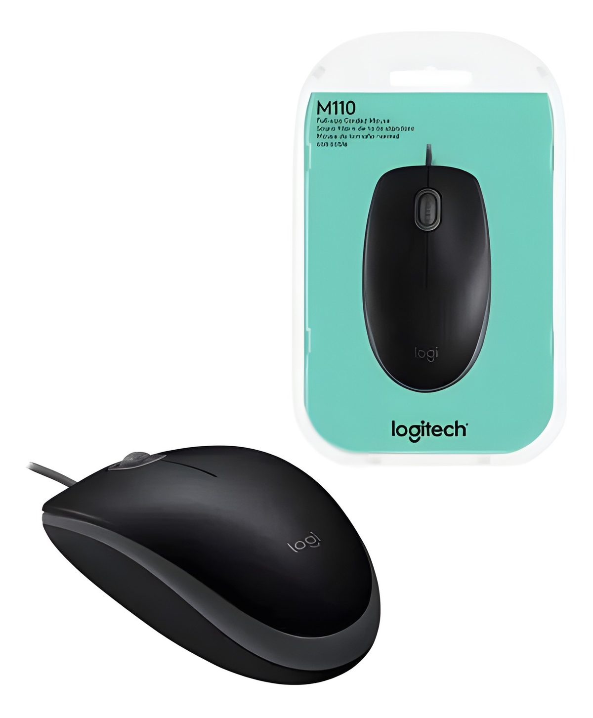 Mouse Óptico Cableado Silencioso USB 1000 Dpi Negro