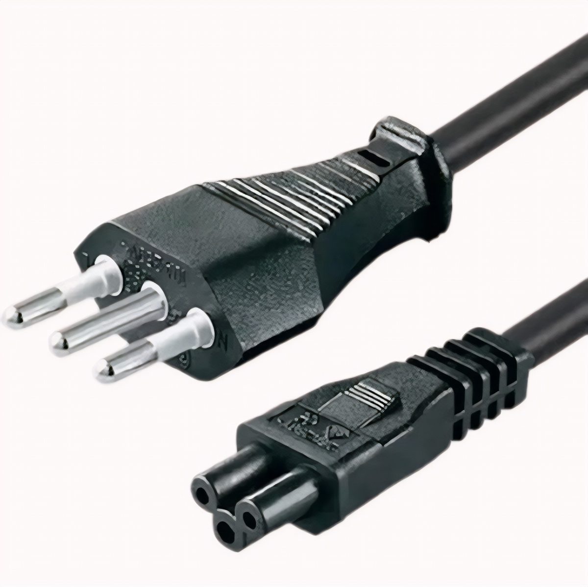Cable De Poder 3 En Línea Negro 1.2m