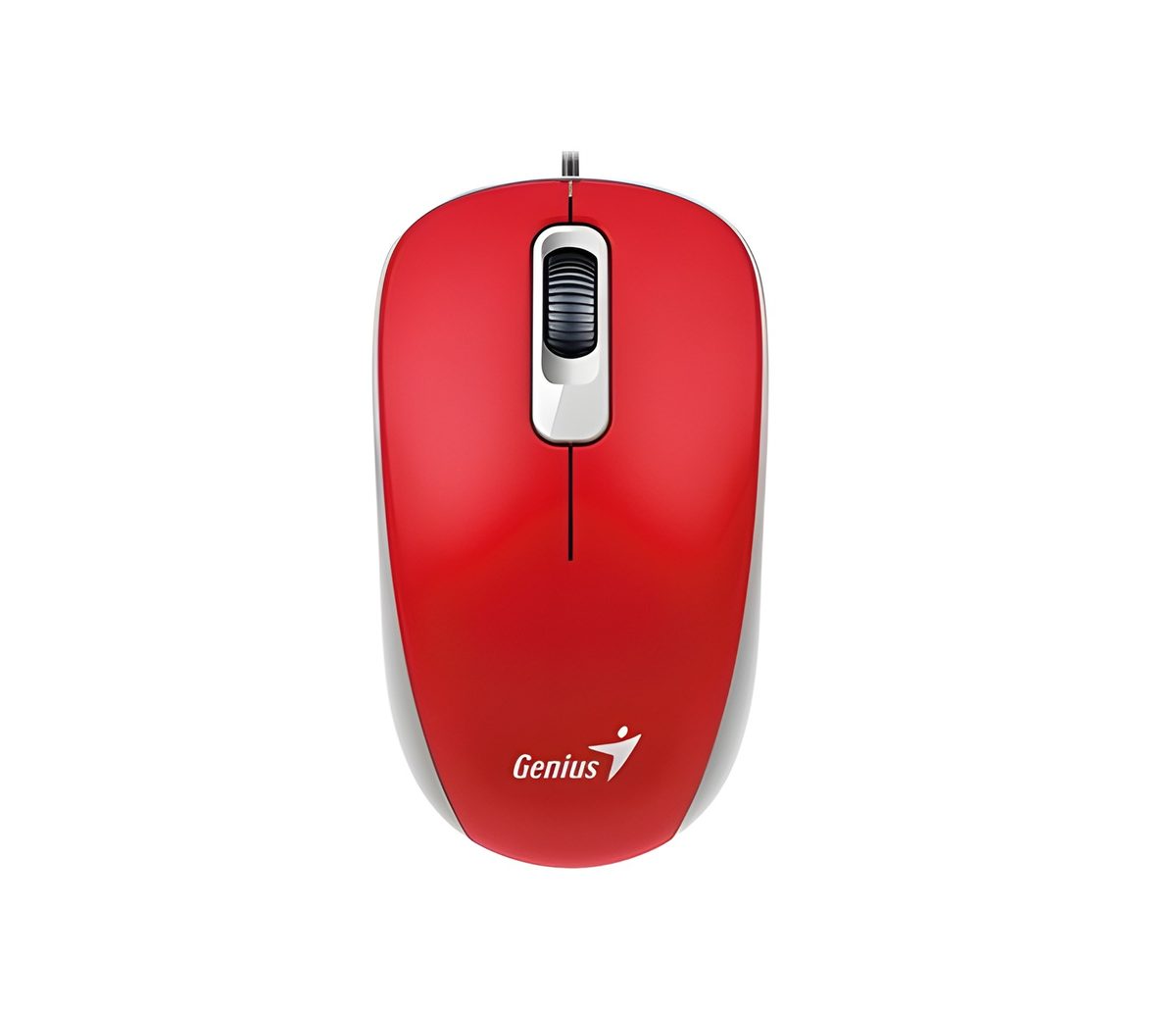Ratón Cableado USB-A 1200dpi 3 Botones Rojo
