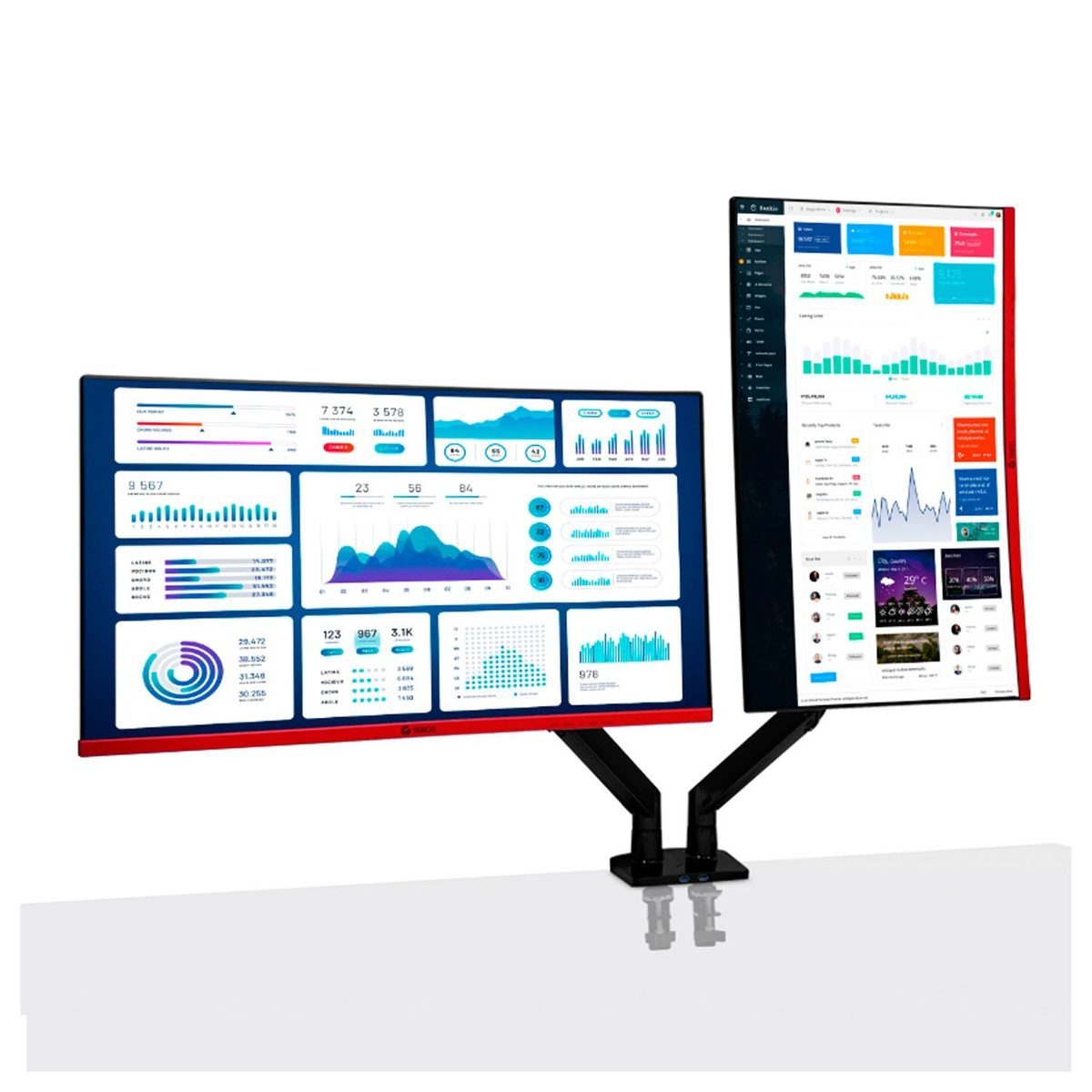 Soporte Para Monitor De 22" A 32" Con Abrazadera Vesa 75x75 Y 100x100 mm