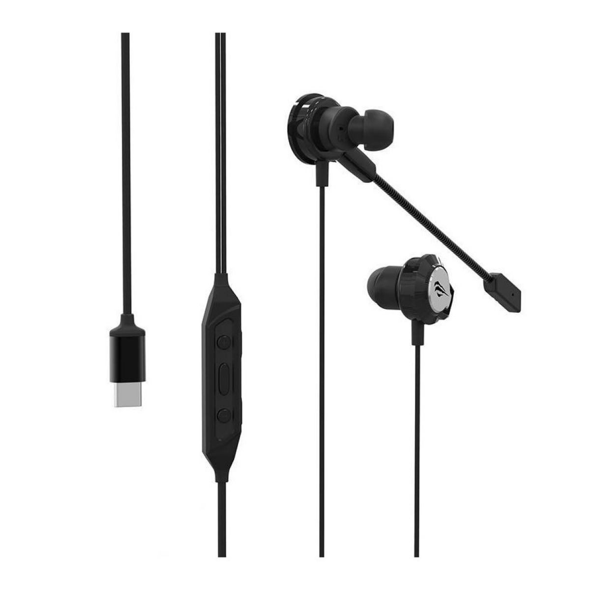 Auriculares Intrauditivos USB-C Con Micrófono Negro