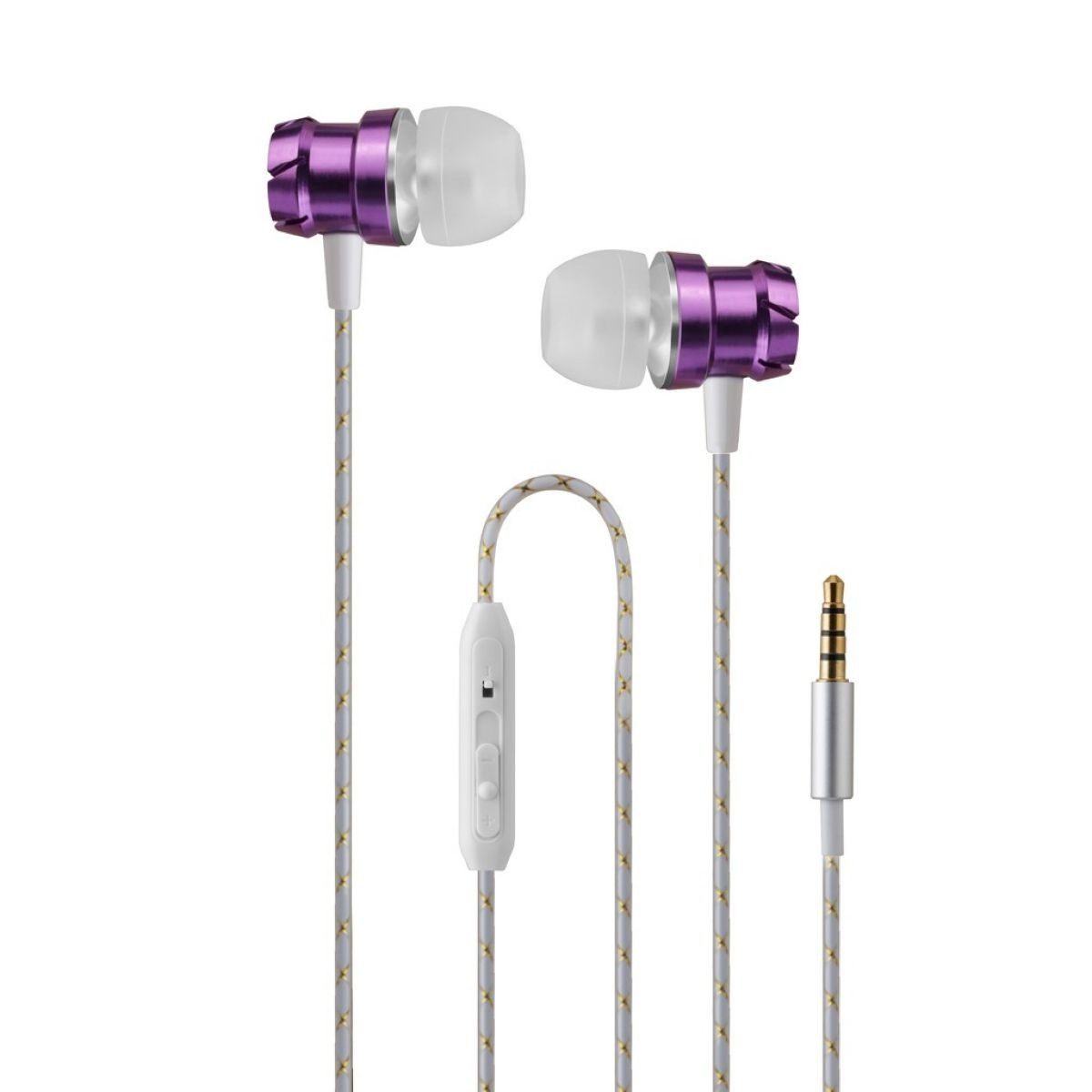 Auriculares Intraurales Con Micrófono 3.5mm Violeta