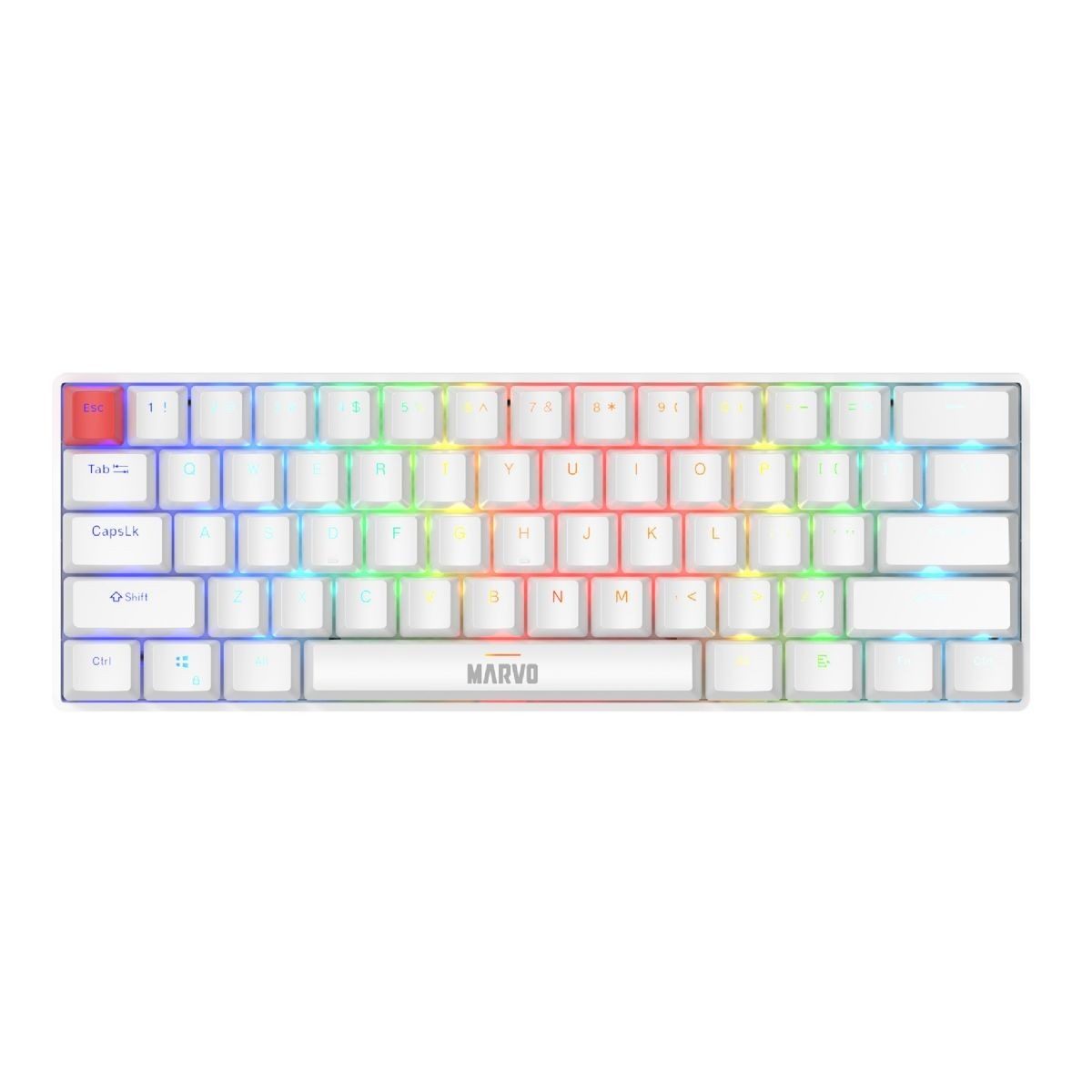 Teclado Mecánico USB-C Inglés Compacto 60% 61 Teclas