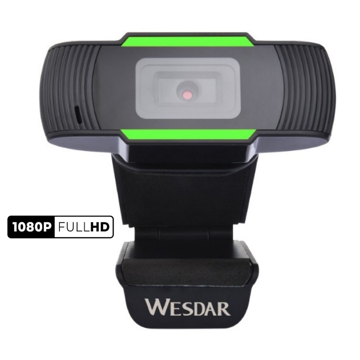 Cámara Web Full HD 1080p USB Con Micrófono Ambiental Negro