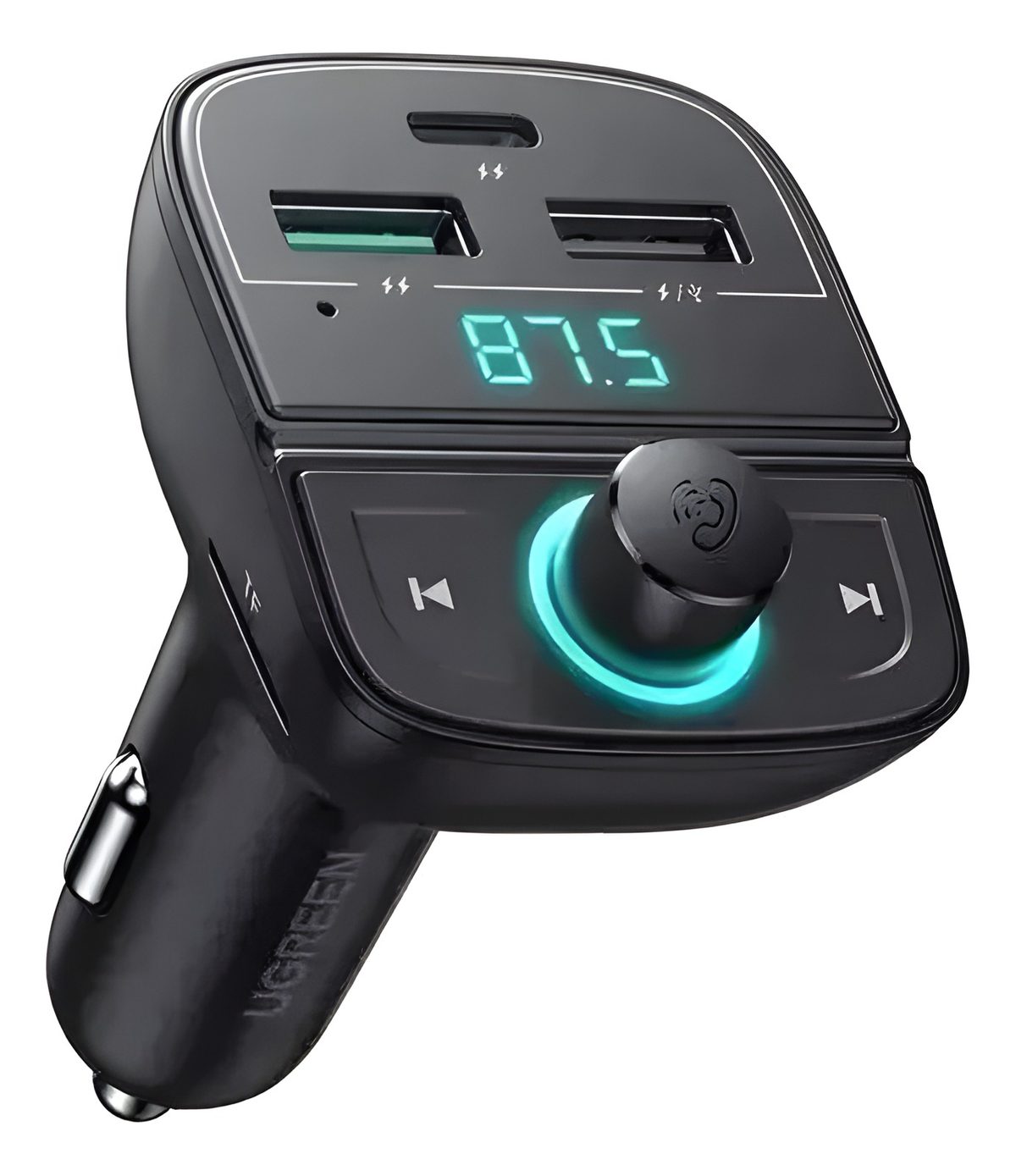 Adaptador Bluetooth Para Auto Con 2 Puertos USB De Carga Rápida