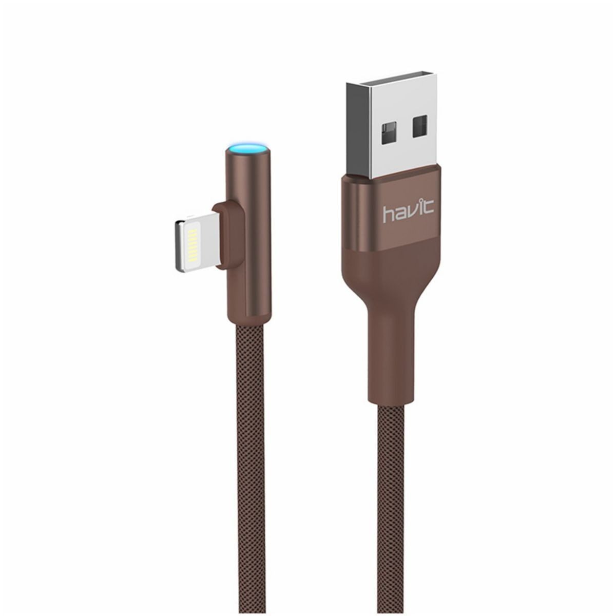 Cable USB-A Lightning 1.2m Con Indicador De Carga LED Rojo