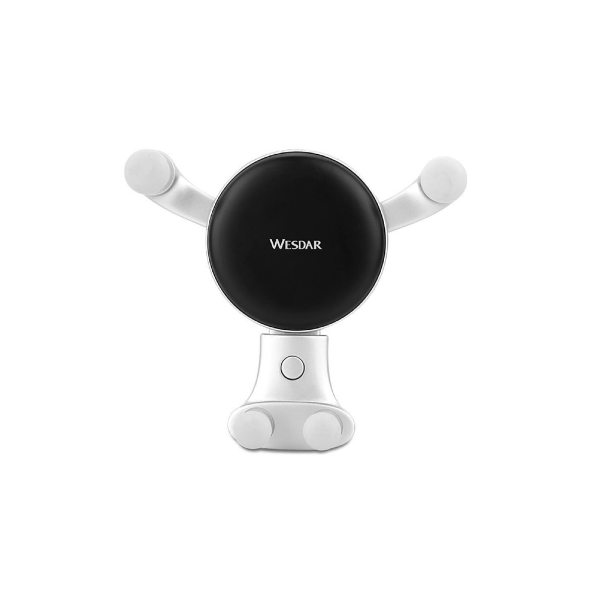 Soporte Cargador Inalámbrico 10W Negro-Plateado