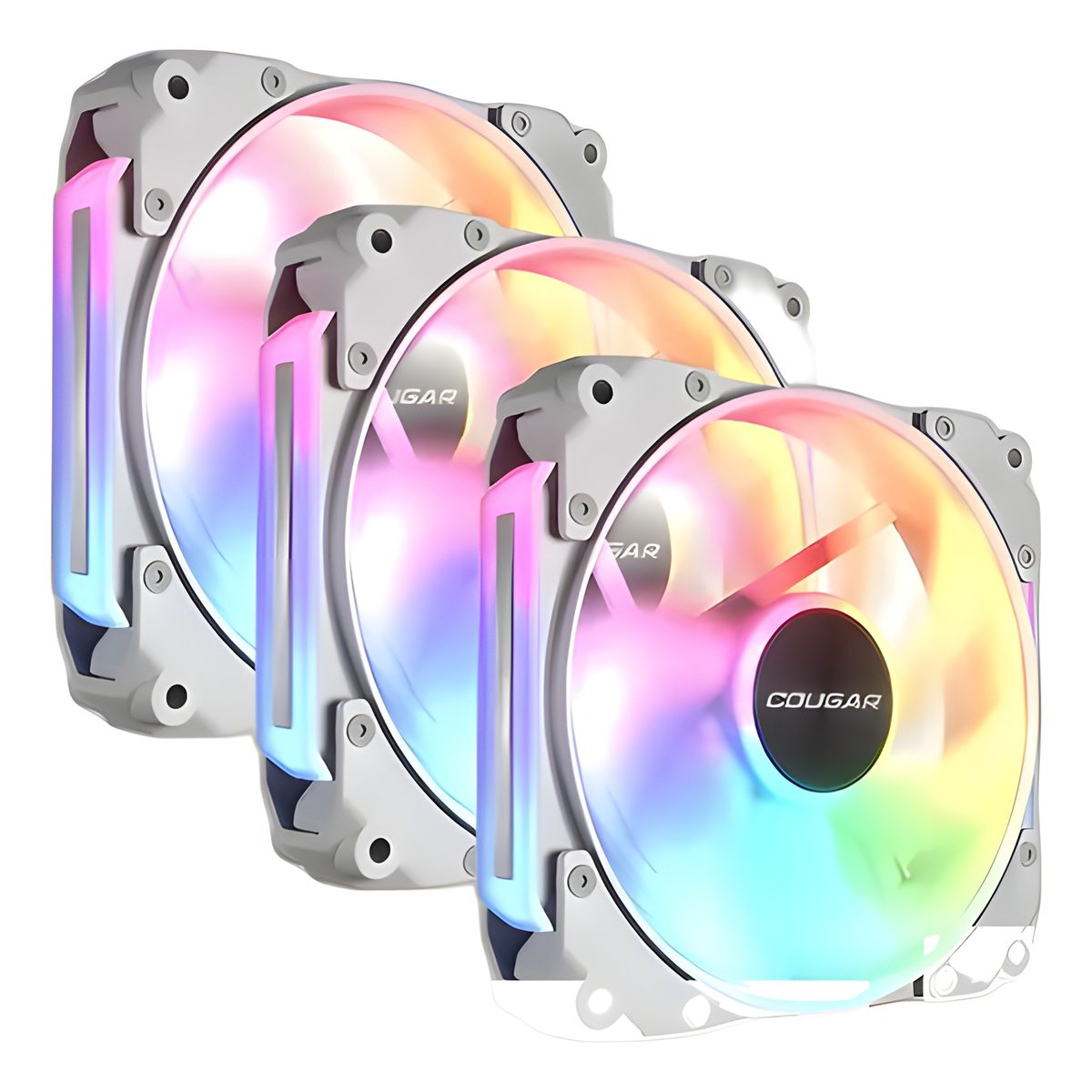 Ventilador Para Gabinete 120mm Argb Pack X3 Blanco
