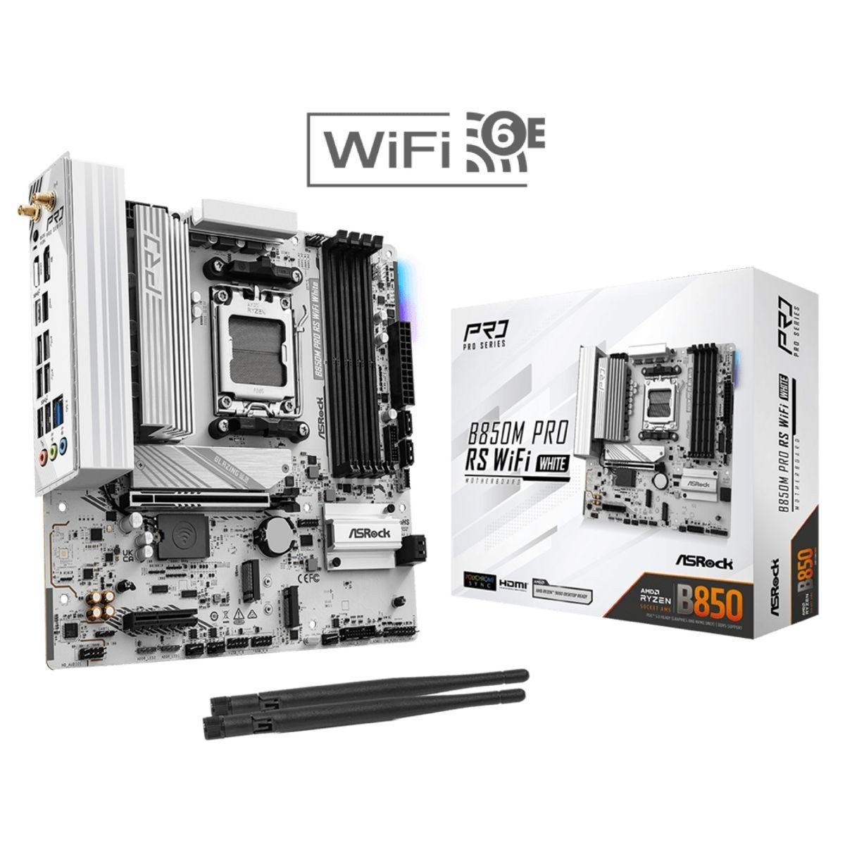 Placa Madre Micro Atx Socket Am5 B850 Ddr5 Con WiFi