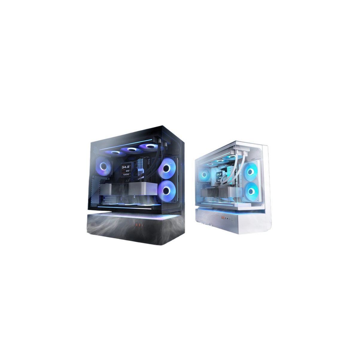 Gabinete Atx Mid-Tower Negro Con Vidrio Templado Y 1 Ventilador Argb
