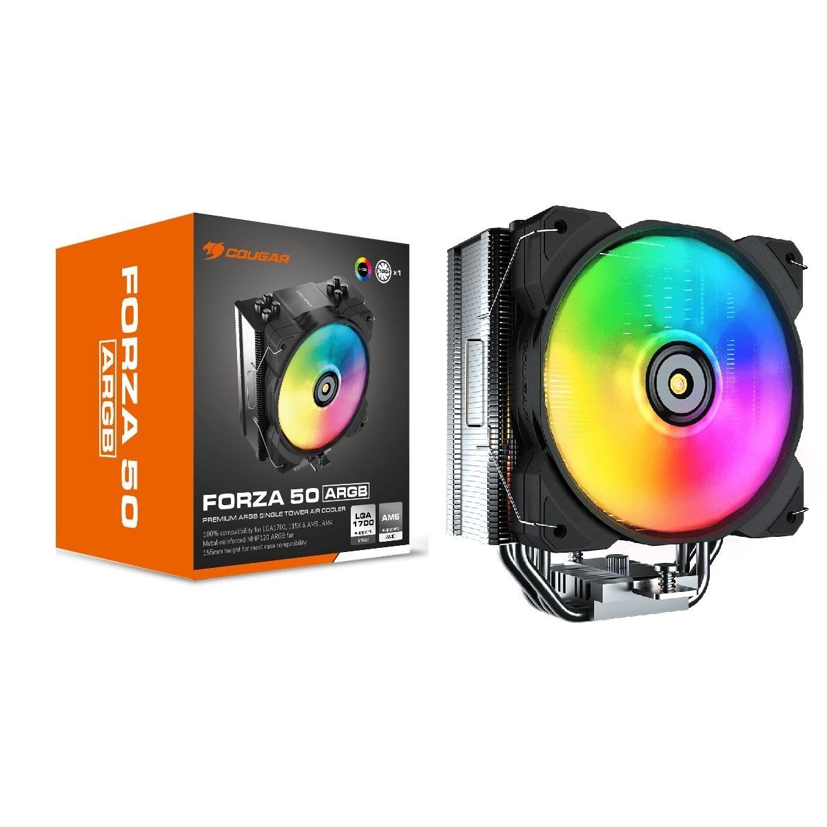 Disipador De CPU Aire 120mm LGA1851/1700/1200 Argb