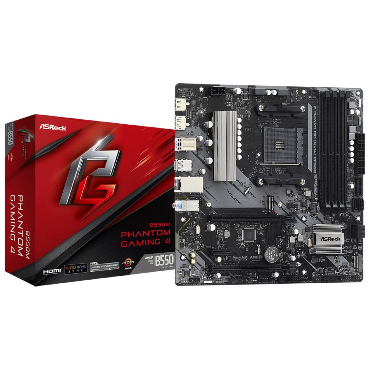 Motherboard Amd B550m Socket Am4 Ddr4 Micro Atx