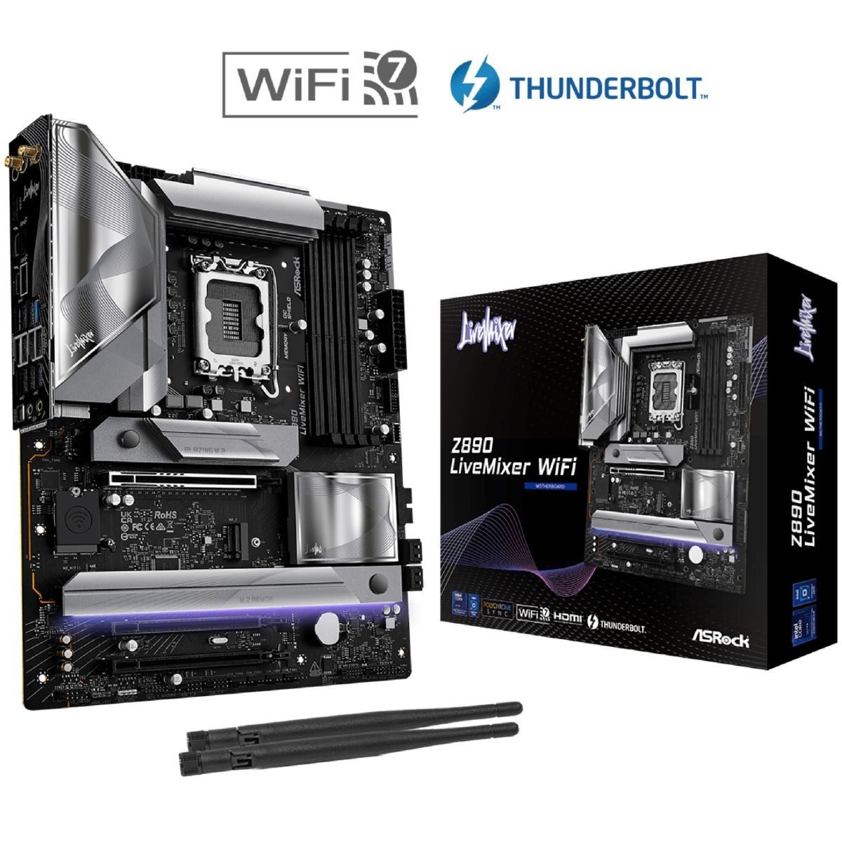 Placa Madre Z890 Lga1851 Ddr5 Atx Con WiFi 7