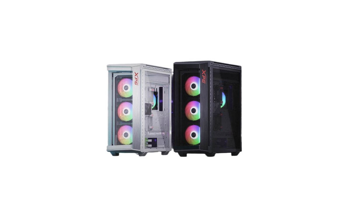 Gabinete PC Mid-Tower Atx Blanco Vidrio Templado 4 Ventiladores Argb