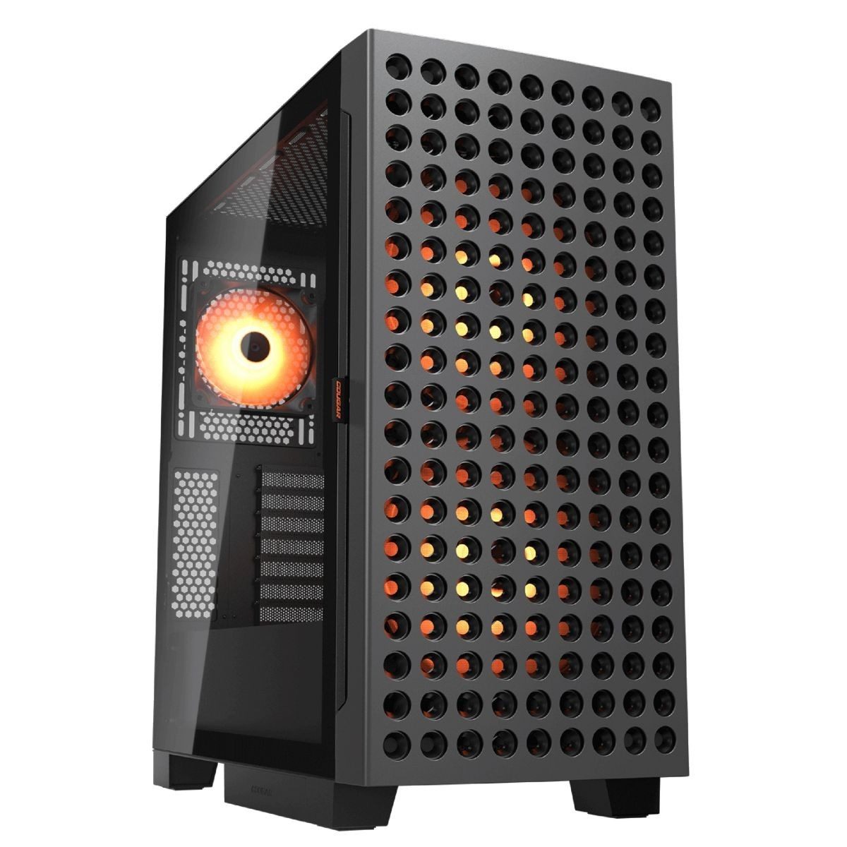 Gabinete Mid Tower Atx Con Panel De Cristal Negro