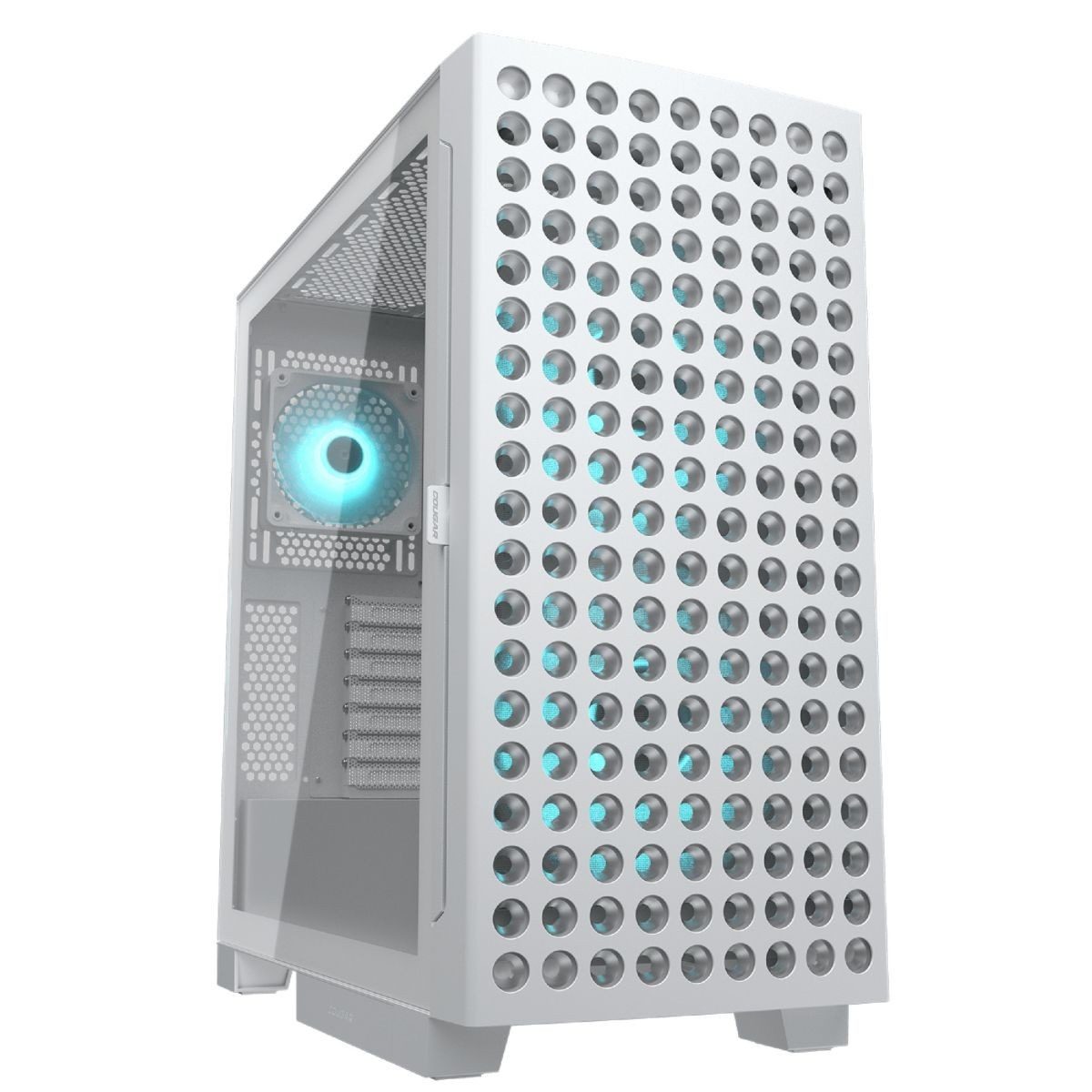 Gabinete PC Mid-Tower Atx Blanco Con 2 Ventiladores Argb