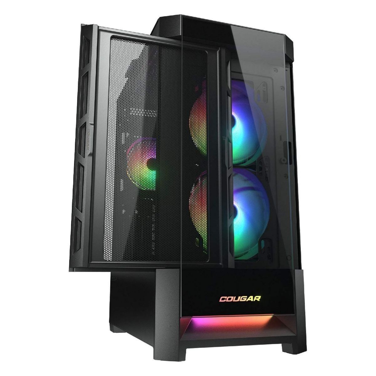 Gabinete Mid Tower Atx Rgb Negro Vidrio Templado