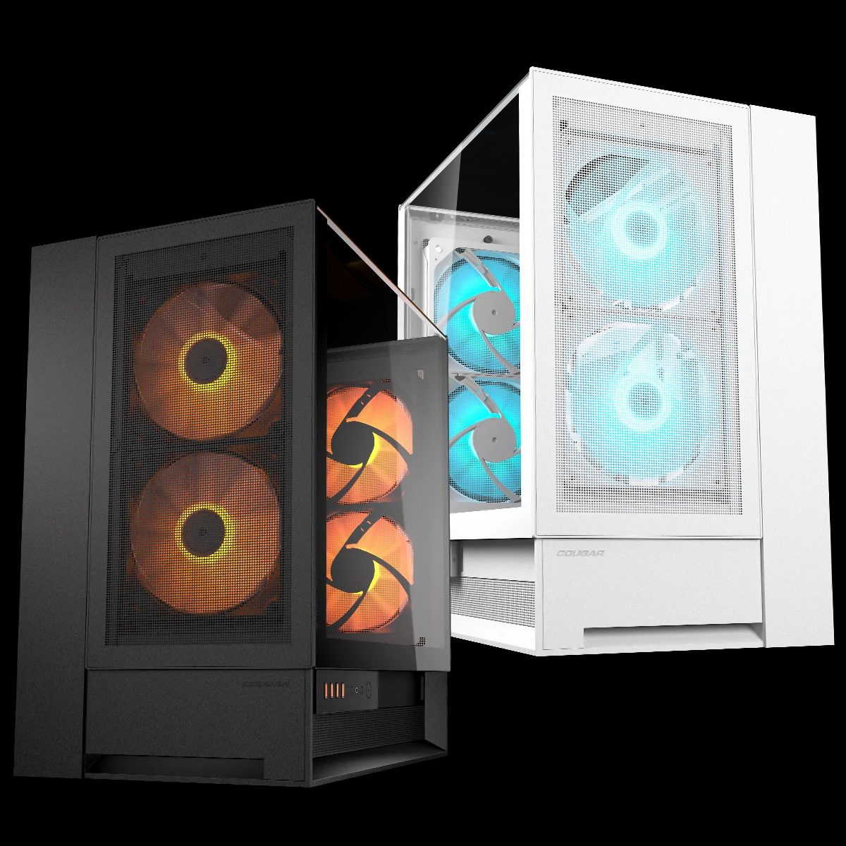 Gabinete Mid-Tower Atx Blanco Con Vidrio Templado Y Iluminación Argb