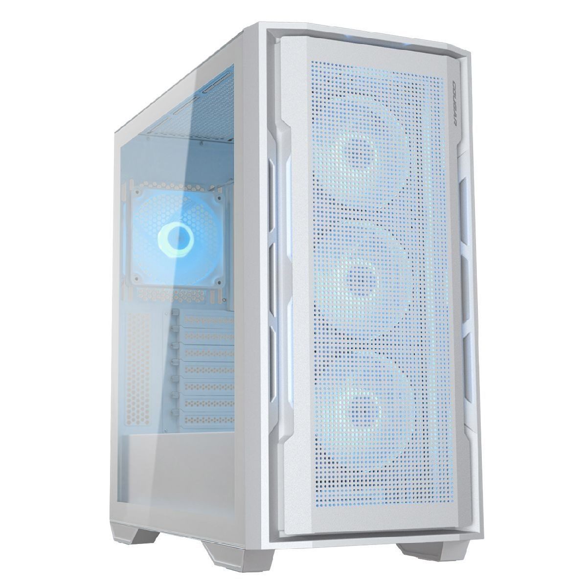 Gabinete Atx Mid Tower Blanco Con Vidrio Templado Rgb