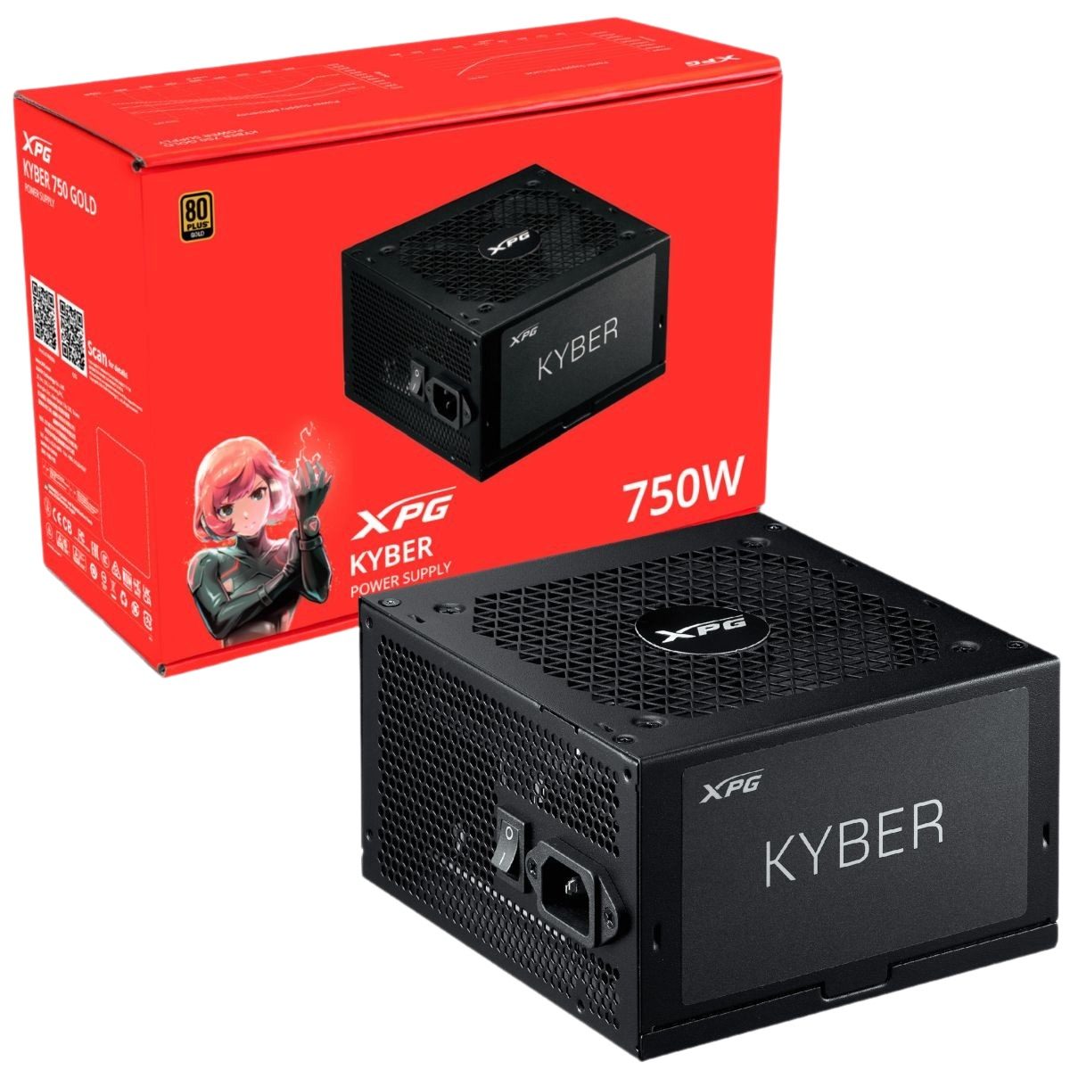 Fuente De Poder 750W 80 Plus Gold No Modular