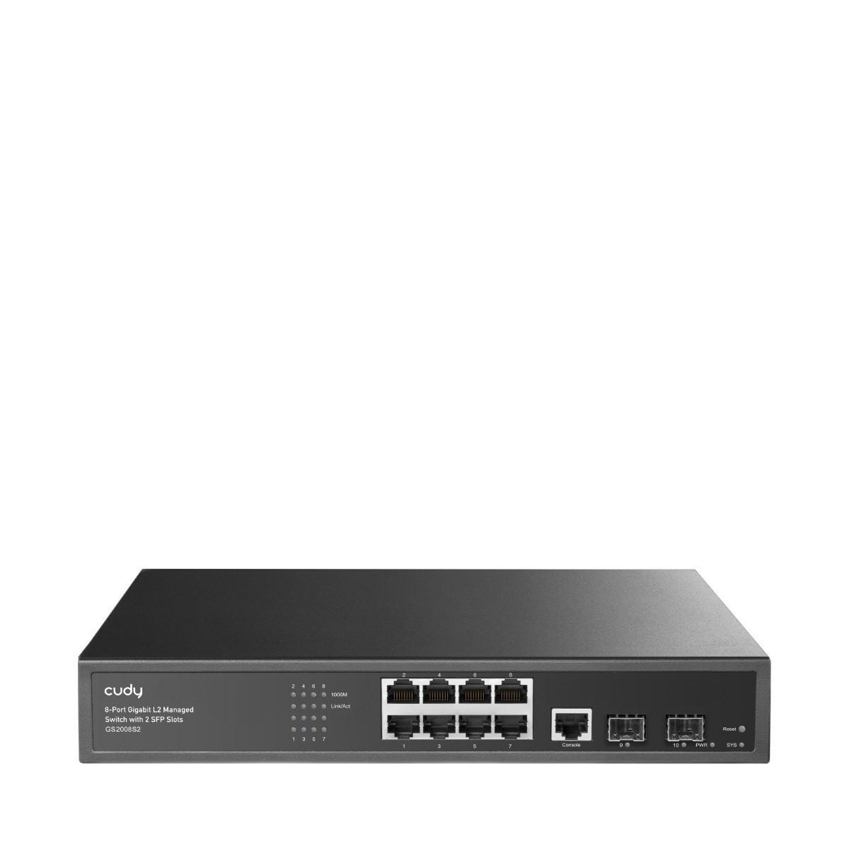 Switch L2 Administrable 8 Puertos Gigabit 2 Uplinks SFP