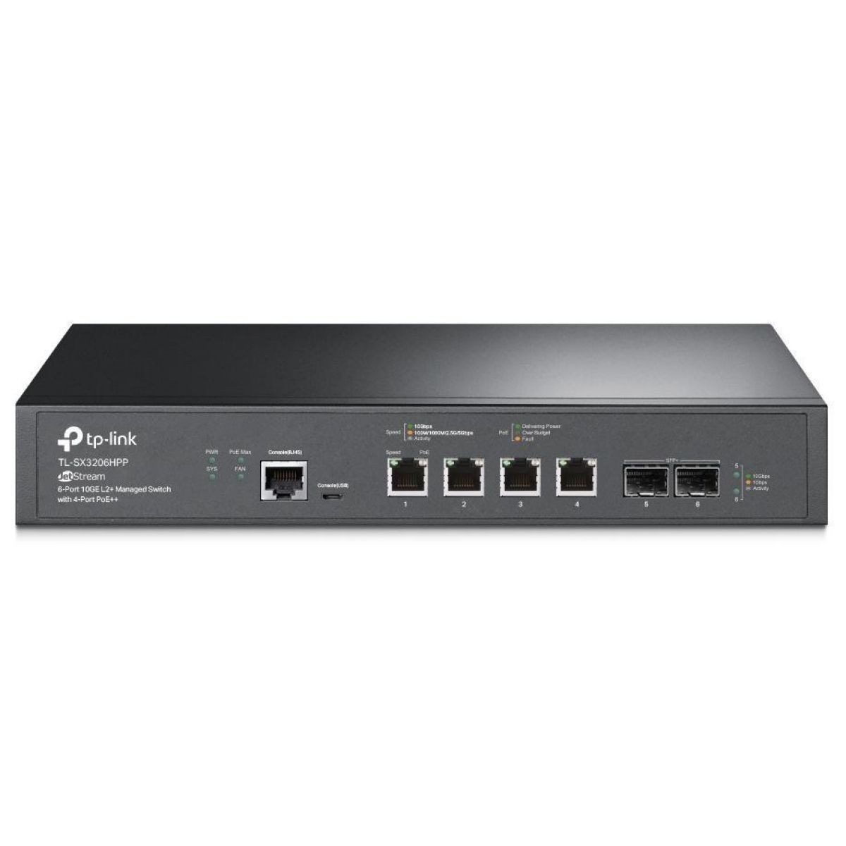 Switch L2 Administrable 4 Puertos 10G Poe++ 200W