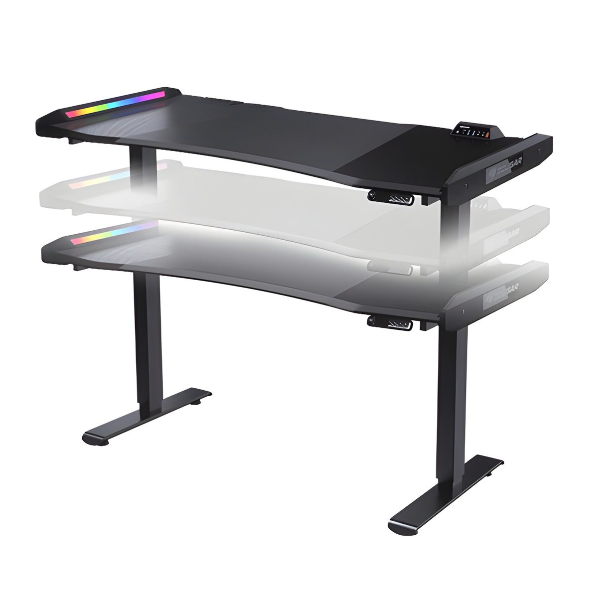 Escritorio Eléctrico Gaming Negro 150 X 70 cm
