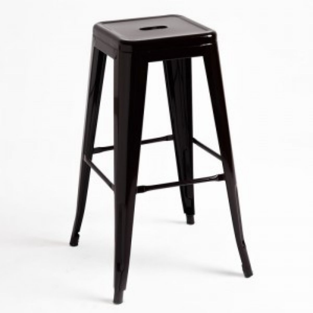 Banco Apilable Negro 30x30x76cm Acero Galvanizado