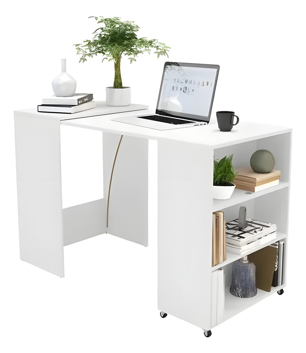 Escritorio Compactable 60x35-117cm Blanco