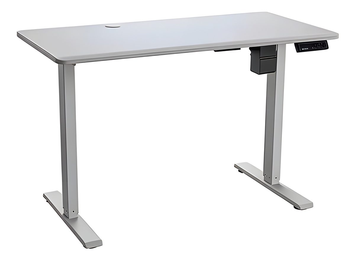 Escritorio Para PC Regulable En Altura Blanco 120 X 60 cm