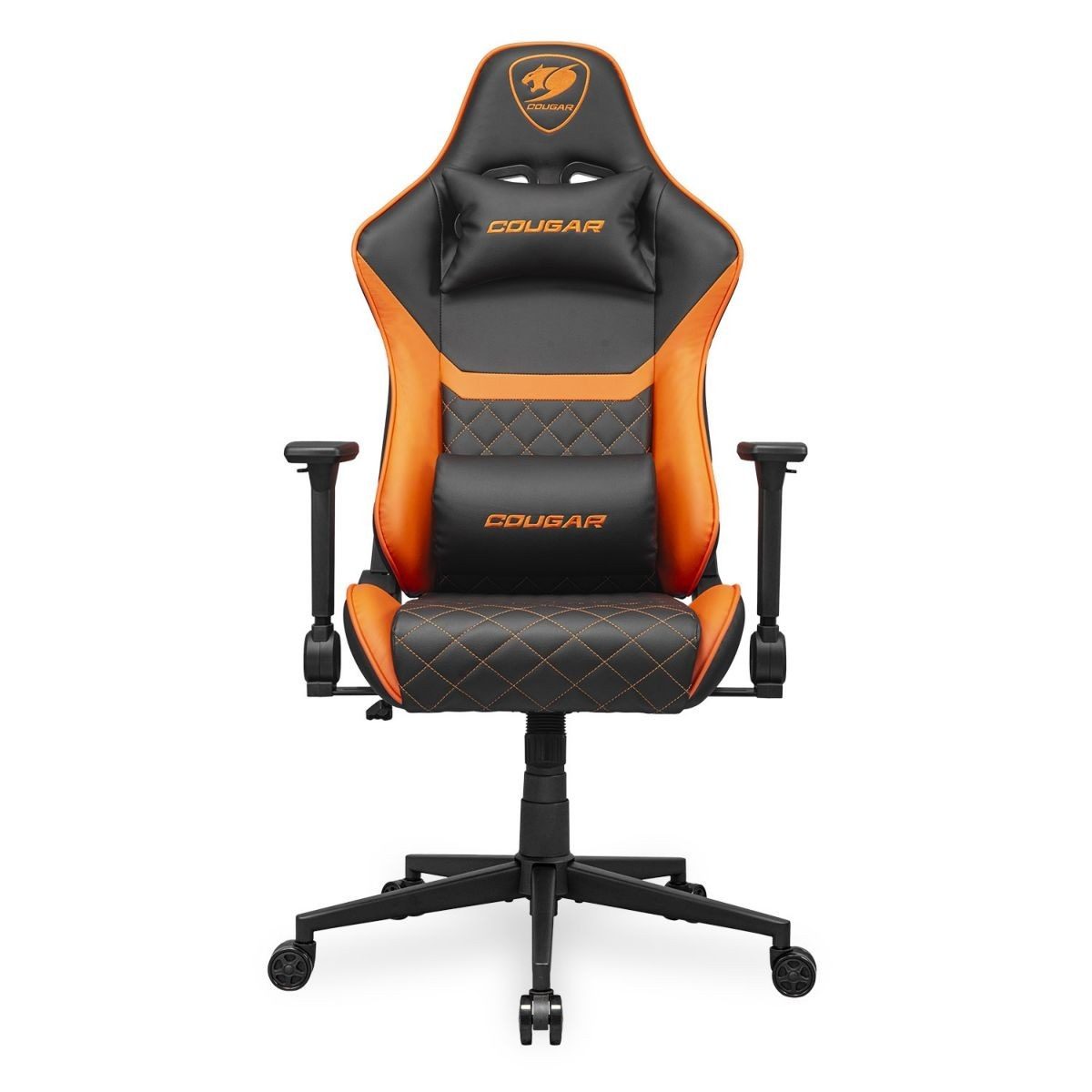 Silla Gamer Naranja Con Reposabrazos 4D