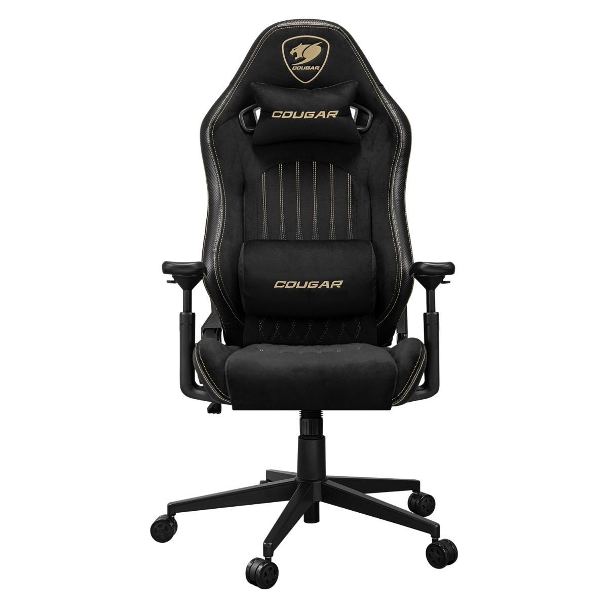 Silla Gamer Negra De Terciopelo Reclinable 120 Kg