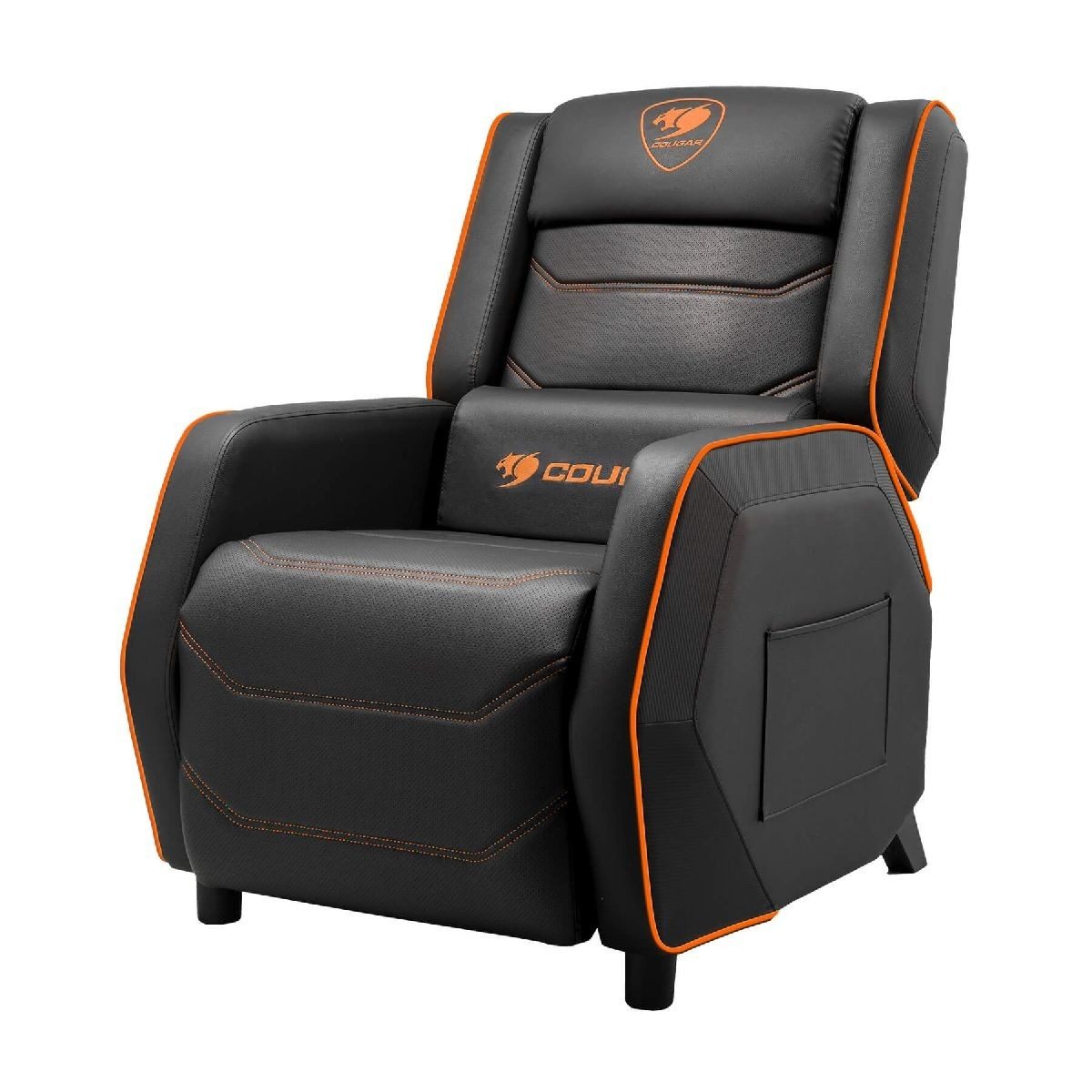 Sofá Naranja Cuero PVC Altura 1030 mm Soporta 160 Kg