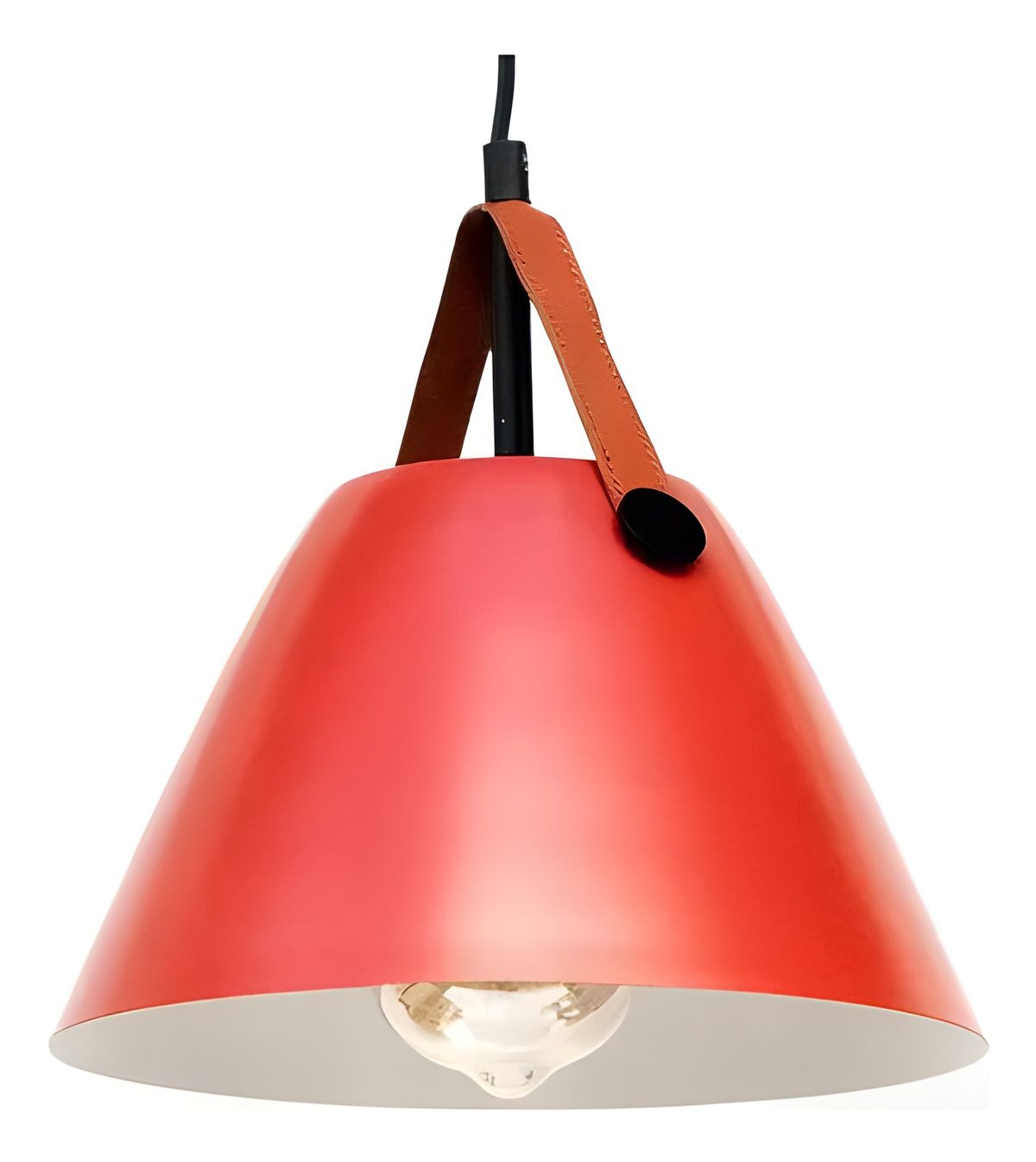Luminaria Terracota Con Negro Campana 25 cm